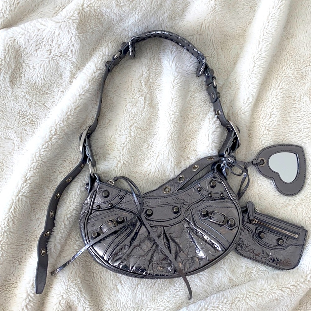 Balenciaga Cagole metallic stud hobo shoulder bag